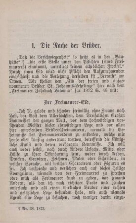 Der Freimaurer-Eid.