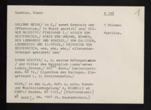 Solemne Messe in C : sammt Graduale und Offertorium : 69tes Werk