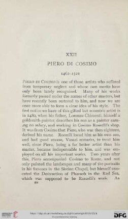 XXII. Piero di Cosimo