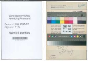 Entnazifizierung Bernhard Reinhold , geb. 00.00.0000 (Lehrer)