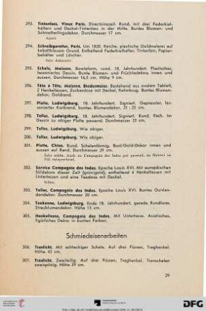Schmiedeisenarbeiten (Nr. 306-310)