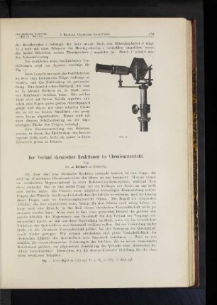Der Verlauf chemischer Reaktionen im Chemieunterricht.
