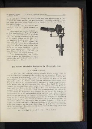 Der Verlauf chemischer Reaktionen im Chemieunterricht.