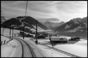 Gstaad: winterliche Strecke, Gstaad- Zweisimmen, Golden Pass