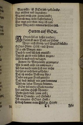 Harren auf GOtt