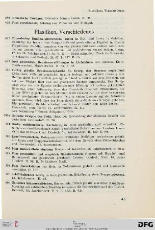 Plastiken, Verschiedenes (Nr. 491-516)