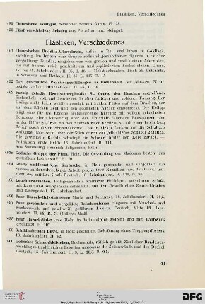 Plastiken, Verschiedenes (Nr. 491-516)