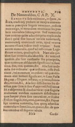 De Numeralibus. Cap. X.