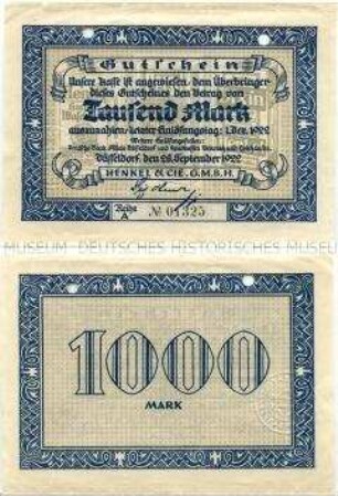 Düsseldorf, Henkelwerke, 1000 Mark