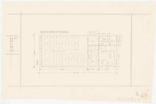 Landwirtschaftliche Hochschule, Berlin-Dahlem Holzhaus für das Seminar für Gartenkunst, Berlin-Dahlem: Grundriss 1:100