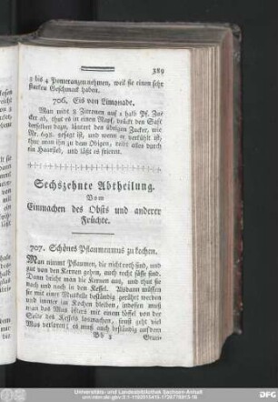 Sechszehnte Abtheilung. Vom Einmachen des Obsts und anderer Früchte.