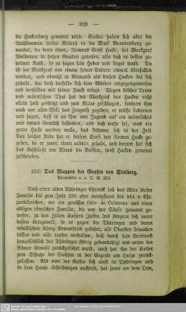 253. Das Wappen der Grafen von Stolberg