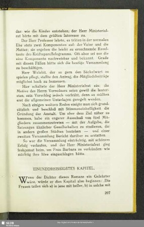 Einunddreissigstes Kapitel