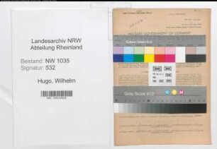 Entnazifizierung Wilhelm Hugo , geb. 18.04.1902 (Steiger)