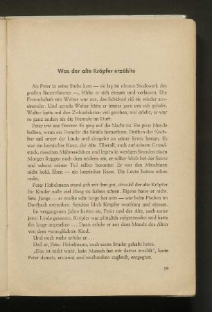 Was der alte Kröpfer erzählte