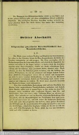 Dritter Abschnitt. Allgemeine physische Beschaffenheit der Mondoberfläche