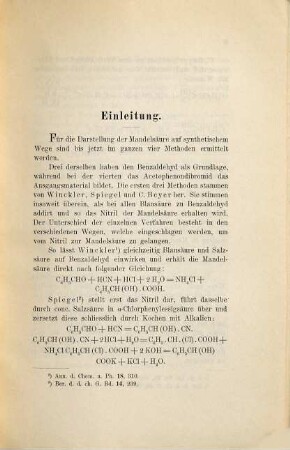 Über einige Abkömmlinge des Paranitroacetophenons