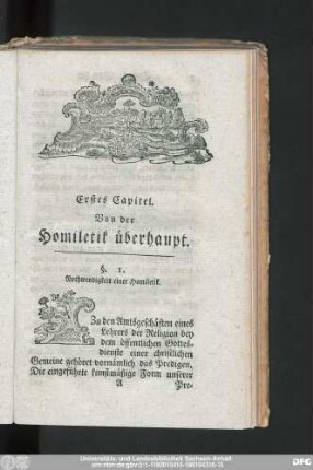 Erstes Capitel. Von der Homiletik überhaupt.