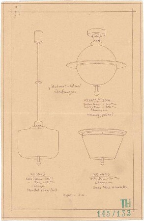 Fischer, Theodor; Bad Tölz (Bayern); Gewerbehalle - Lampen (Perspektiven)