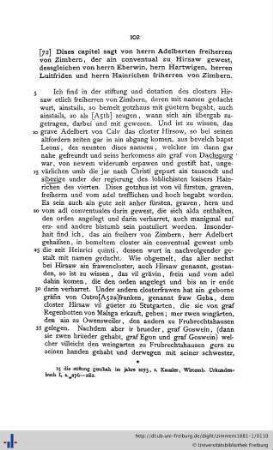 Dises capitel sagt von herrn Adelberten freiherren von Zimbern … dessgleichen von herrn Eberwin, hern Hartwigen, herren Luitfriden und herrn Hainrichen friherren von Zimbern.