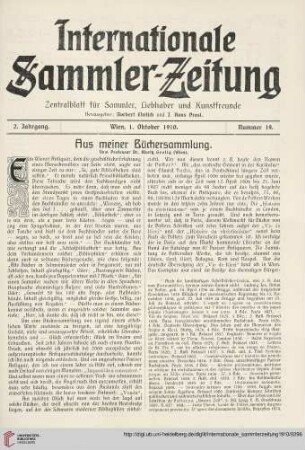 Nummer 19 (1. Oktober)