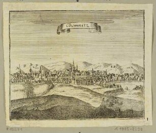 Stadtansicht von Chemnitz mit Stadtbefestigung