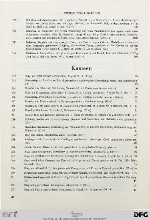 Kameen (Nr. 242-267)