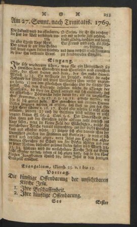 Am 27. Sonnt. nach Trinitatis. 1769