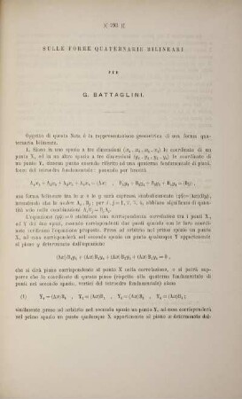 Sulle forme quaternarie bilineari.
