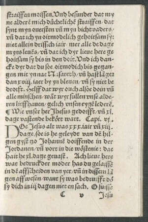 Wie unser her Jhesus gedoifft ... wart. Capi. vi.