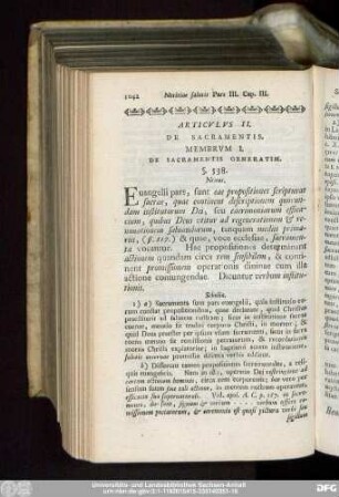 Membrum I. De Sacramentis Generatim.