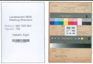 Entnazifizierung Egon Viebahn , geb. 26.06.1906 (Ingenieur)