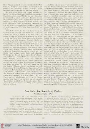 10/11: Das Ende der Sammlung Figdor