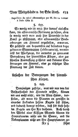 Ursachen der Bewegung der himmlischen Körper