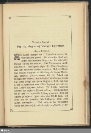 Siebentes Kapitel. Der 107. Regiments blutigste Ehrentage