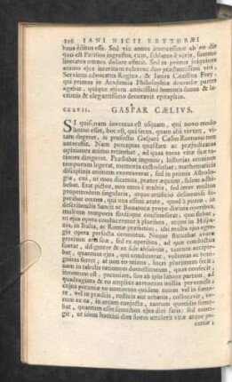 CXXVII. Gaspar Caelius
