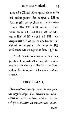 Theorema I. - Theorema XXVIII.