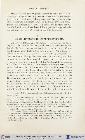 §. 2. Die Rechtssprache in der Sprachgeschichte