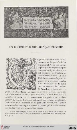 Un document d'art français primitif