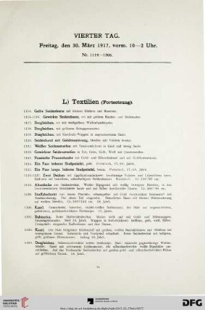 Vierter Tag: Freitag, den 30. März 1917 (Nr. 1114-1306)