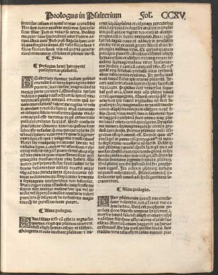 Prologus beati hieronymi presbyteri in psalterium.