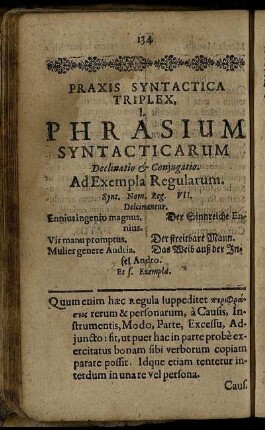 Praxis Syntactica Triplex.