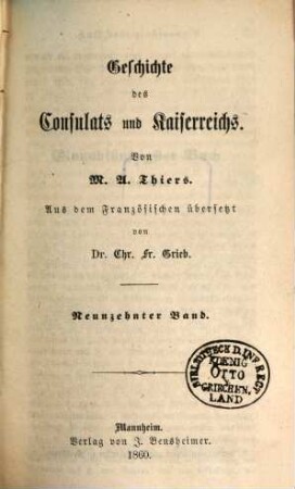 Geschichte des Consulats und Kaiserreichs, 19