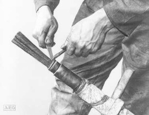 Kabelverlegung: Freilegung der Kabeladern : Technikgeschichte | Elektrotechnik | Umwandlung und Fortleitung elektrischer Energien | Starkstromfreileitungen und -kabel; Isolatoren, Isoliermaschinen, Installation