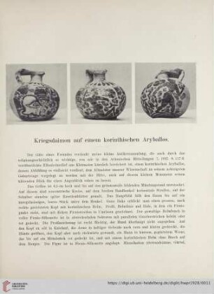 Kriegsdaimon auf einem korinthischen Aryballos
