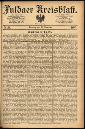 Ausgabe vom Dienstag, den 23. November 1897.