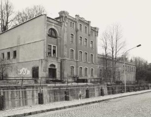 Mittweida, Fabrikgebäude : Mittweida, Fabrikgebäude, Burgstädter Straße 54, um 1895, Straßenansicht