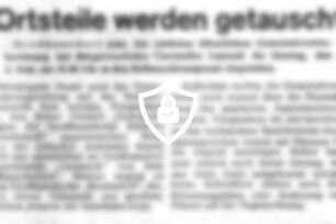 Ortsteile werden getauscht