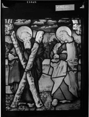 Karlsruhe Schloss - Badisches Landesmuseum Glasmalerei Apostel Andreas und Johannes der Evangelist