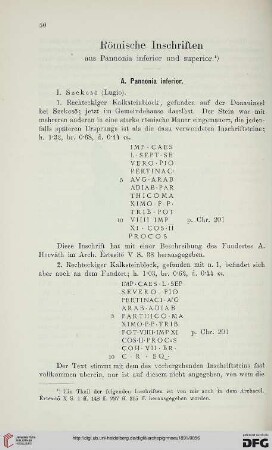 14: Römische Inschriften aus Pannonia inferior und superior